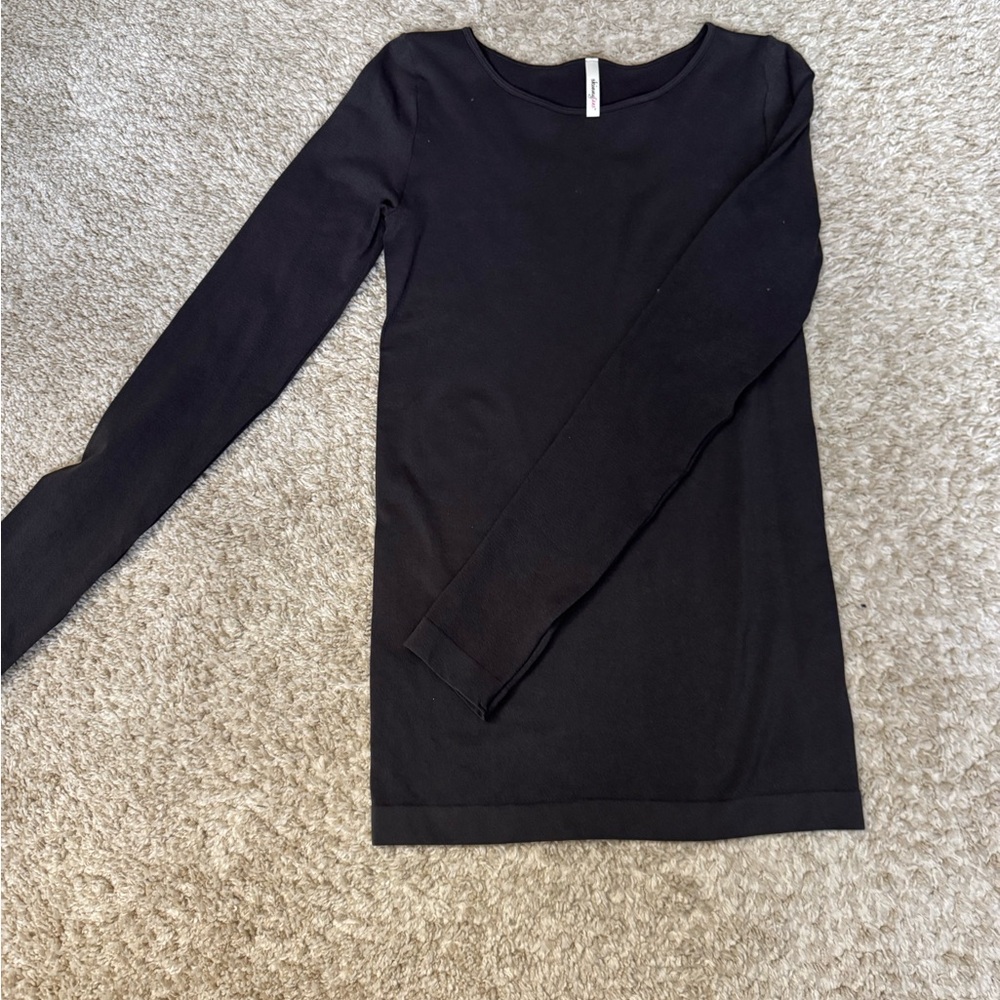 Skinny Tees Black Long Sleeve Top